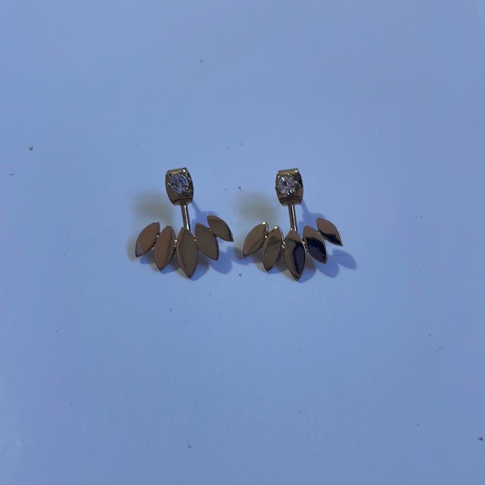 Gold, two piece earrings